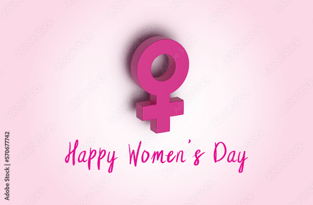 female symbol with the text happy women's day female symbol with the text happy women's day