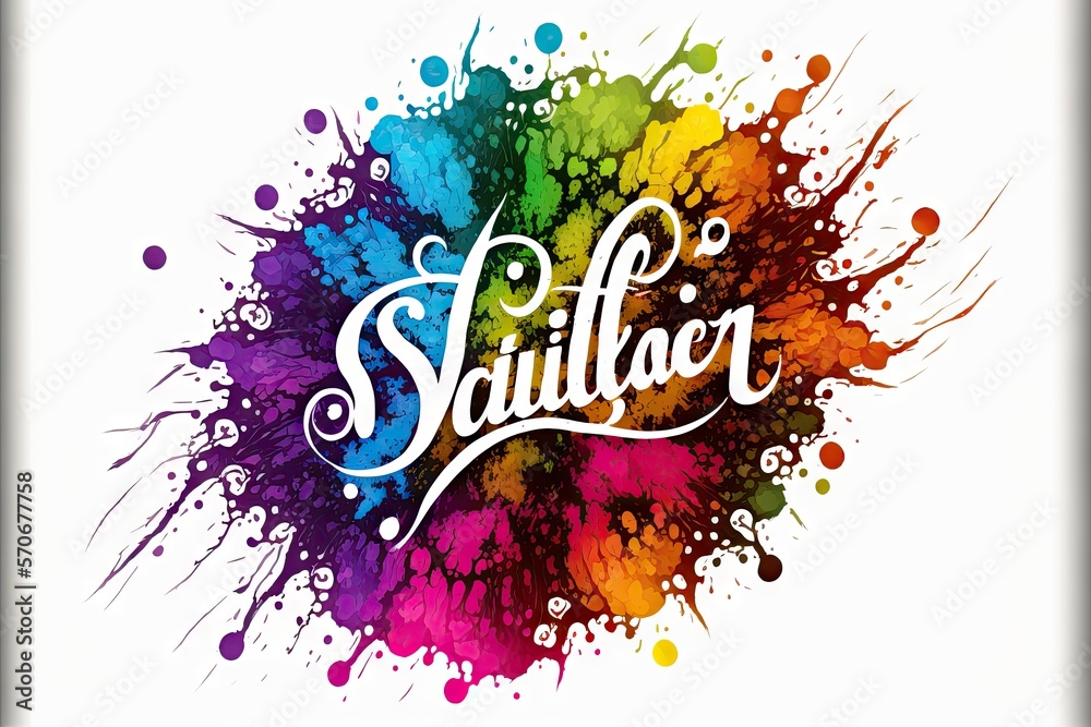 Obraz premium Colored logo with an inscription