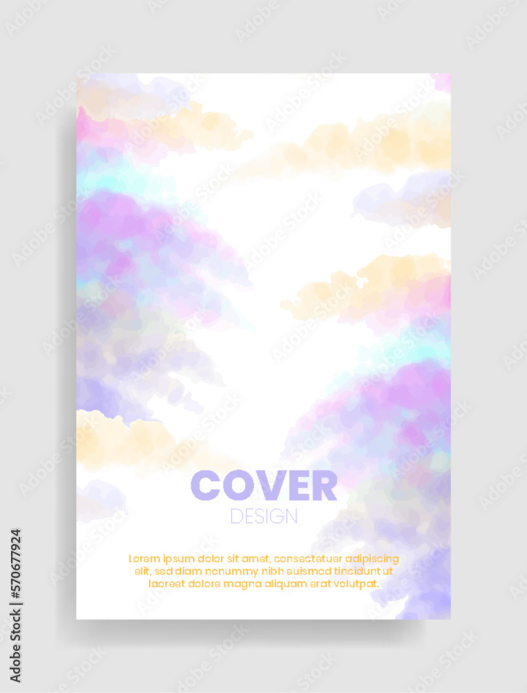 Bright vector colorful watercolor background for poster, brochure or flyer