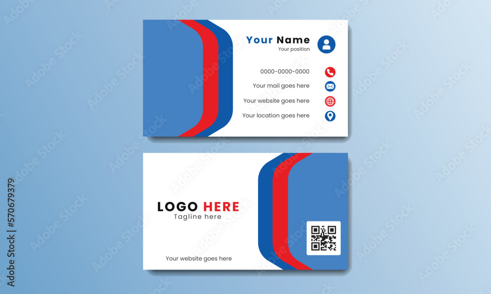 Futuristic Modern Business Card Creative and Clean Business Card Template.Vector illustration name card template layout in rectangle size layout corporate identity.