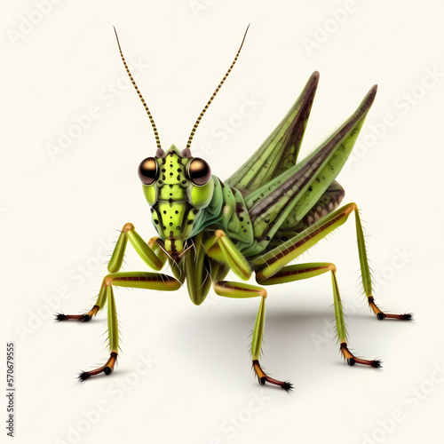 grasshopper isolated on white