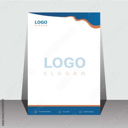 Minimalist concept business style design. Professional & modern letterhead with geometric shapes. Vector graphic design. Elegant letterhead template design in minimalist style