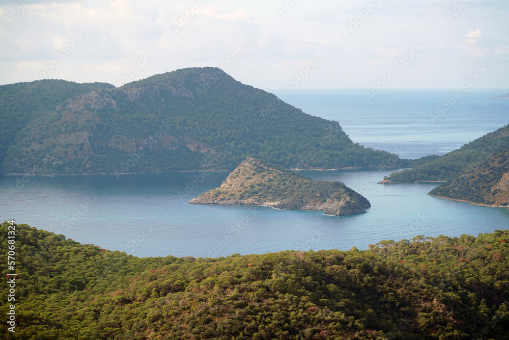 St. Nicholas Island in the Mediterranean bay 