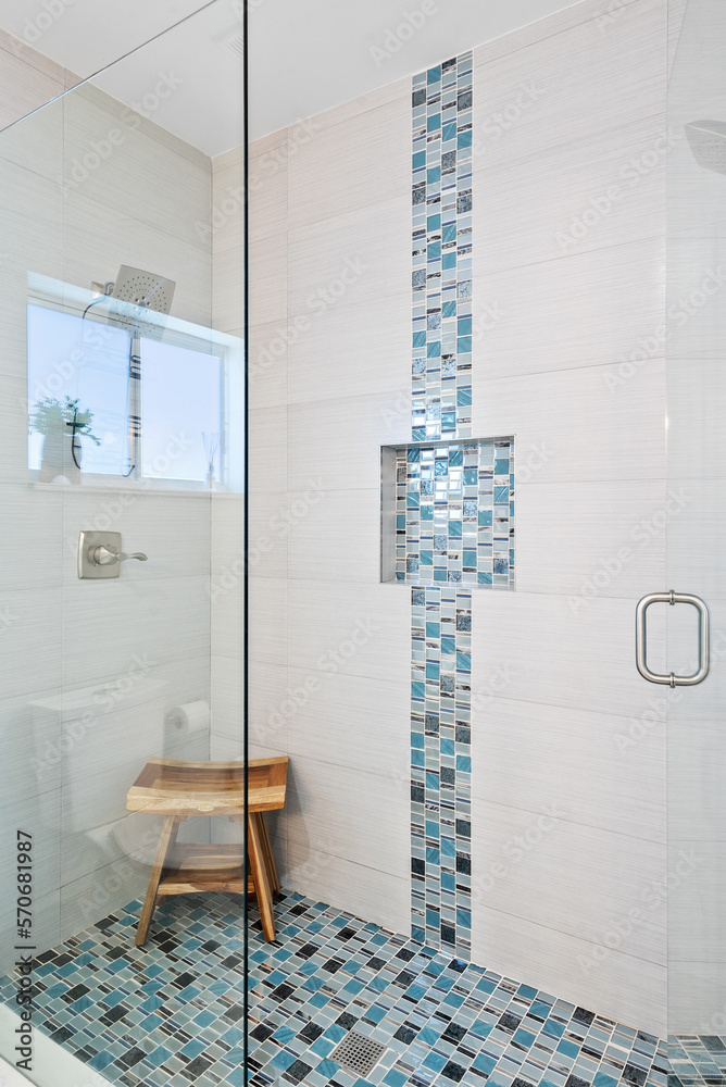 Shower accent tile best sale
