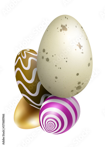 Garland composition with magnificent Easter eggs.