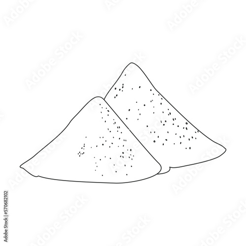 Pile of sand vector icon.Outline vector icon isolated on white background pile of sand.