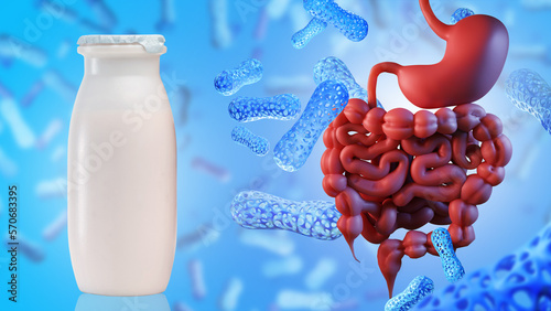 Probiotic products bottle. ...