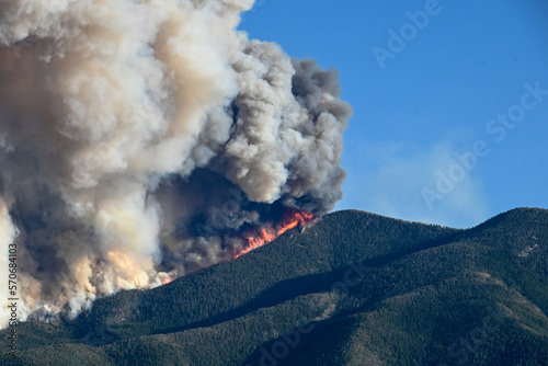 Mountain Wildfire with billowing smoke © Lori
