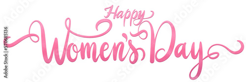 happy womens day text typography