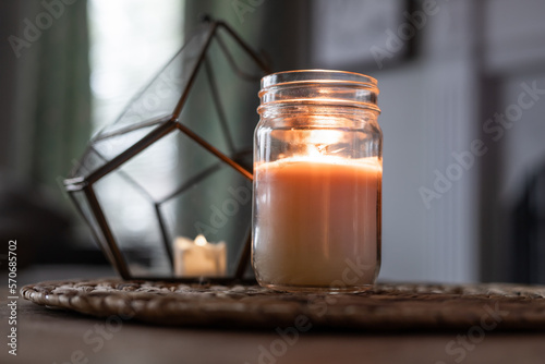 Candle Mock-up with space for personal label, branding