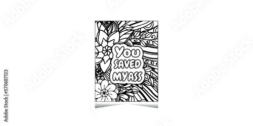 Swear Word Coloring Page For Adult Man And Woman, Curse Word Coloring Book Interior