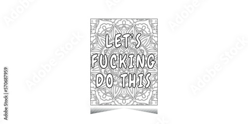 Swear Word Coloring Page For Adult Man And Woman, Curse Word Coloring Book Interior