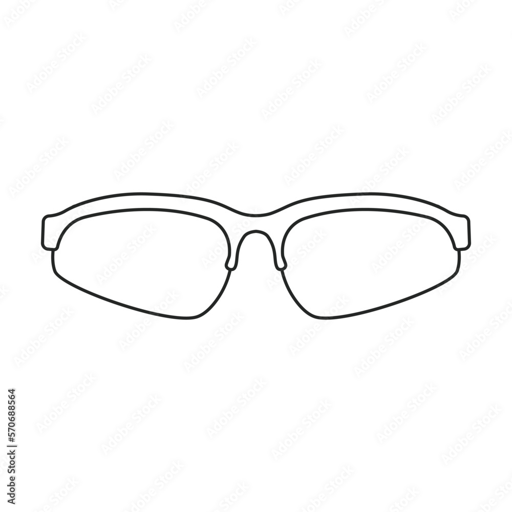 Sunglass vector icon.Outline vector icon isolated on white background sunglass. Sunglass vector icon.Outline vector icon isolated on white background sunglass.