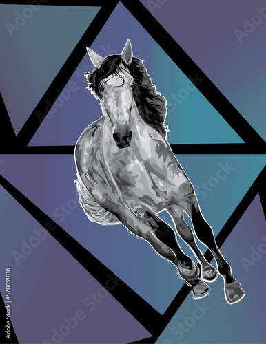 Running Horse Illustration (ID: 570690118)