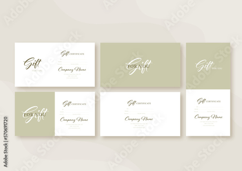 Abstract gift voucher card template. concept cover. Modern set discount coupon or certificate layout. 