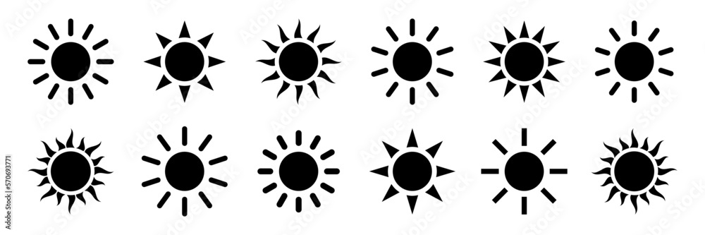 Sun icons set Sun icons set