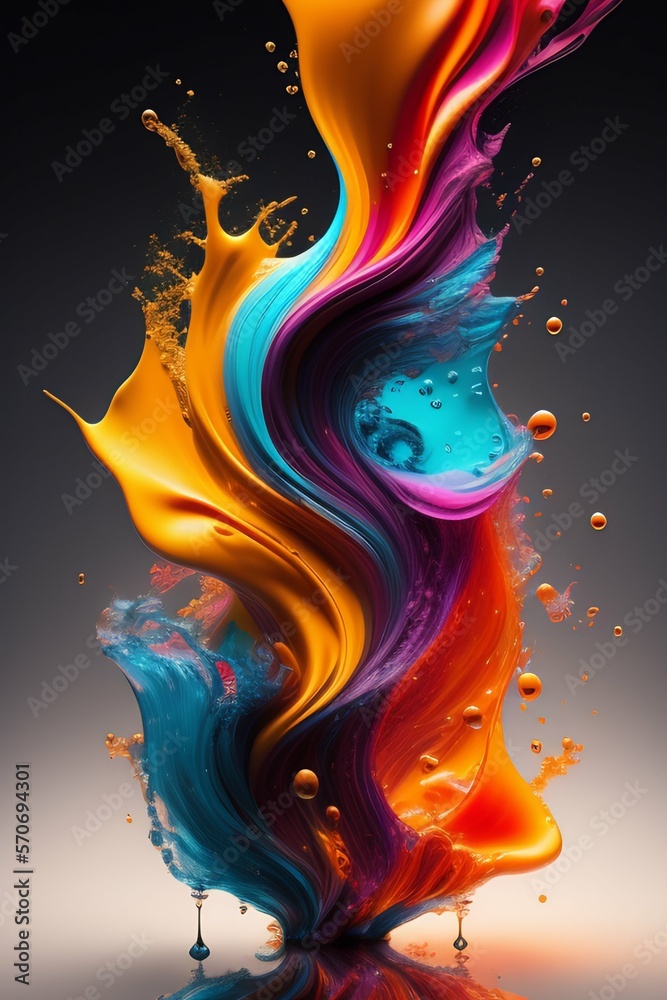 Abstract colorful liquid form illustration