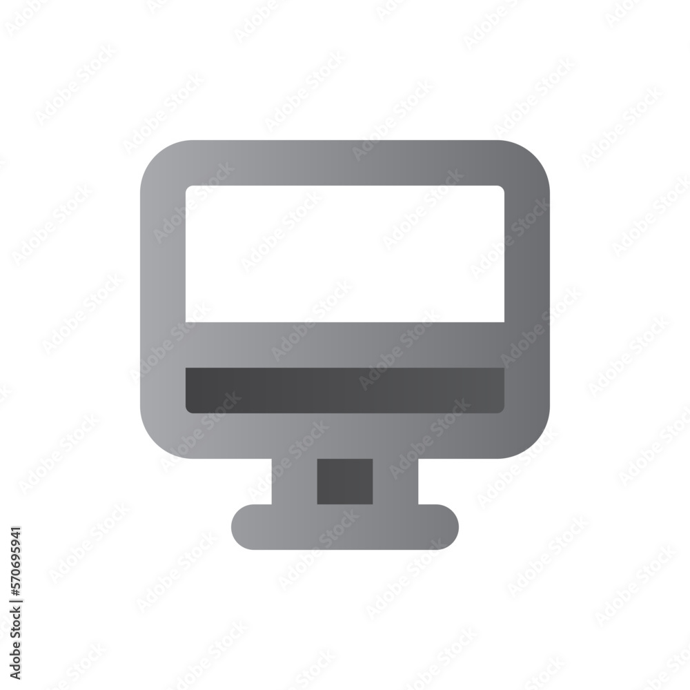 computer two tone gradient icon computer two tone gradient icon