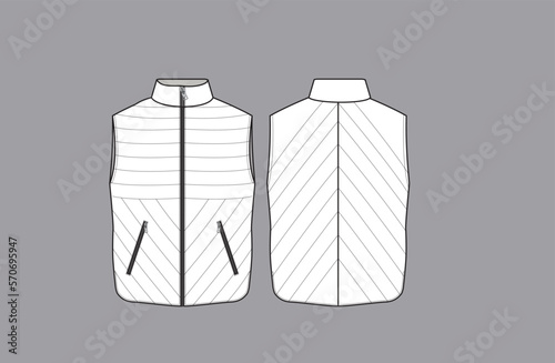 Black & White Puffer Vest