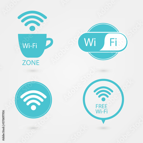 Free Wi-Fi Icons – Modern Wireless Network Symbols Set
