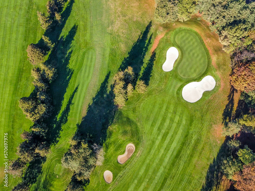 aerial view of the golf course