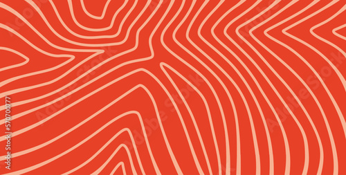 Salmon fillet texture, fish pattern. Vector background with stripes salmon