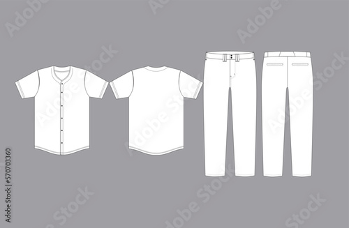 baseball black and white set for men and women