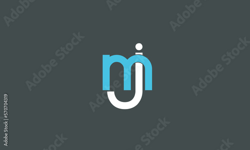 MJ, JM , J , M , Abstract Letters Logo Monogram