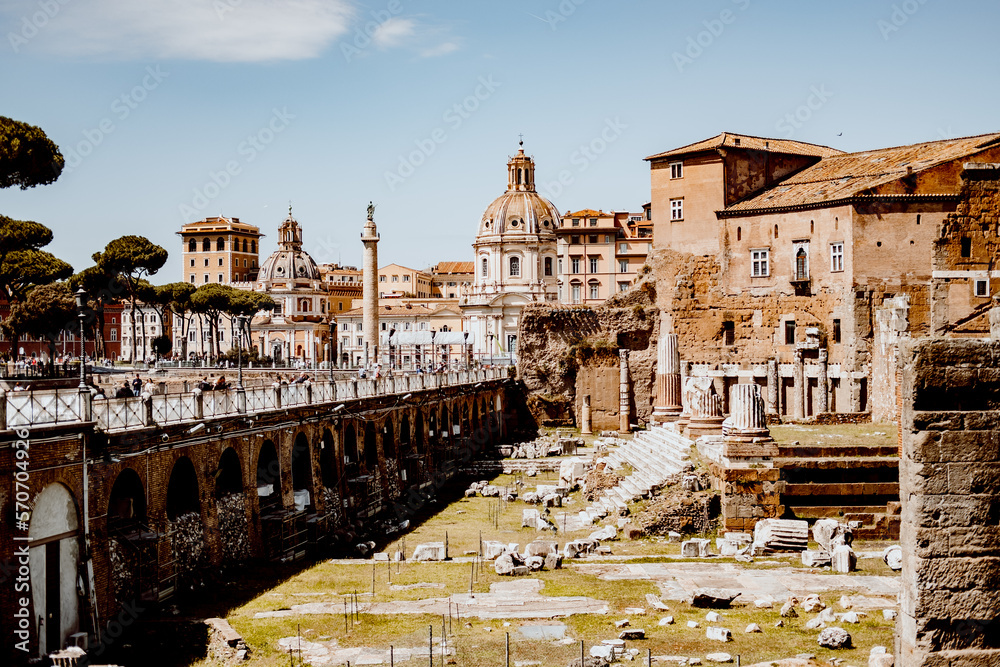 Streets and architecture in rome italy italia colosseum monuments 