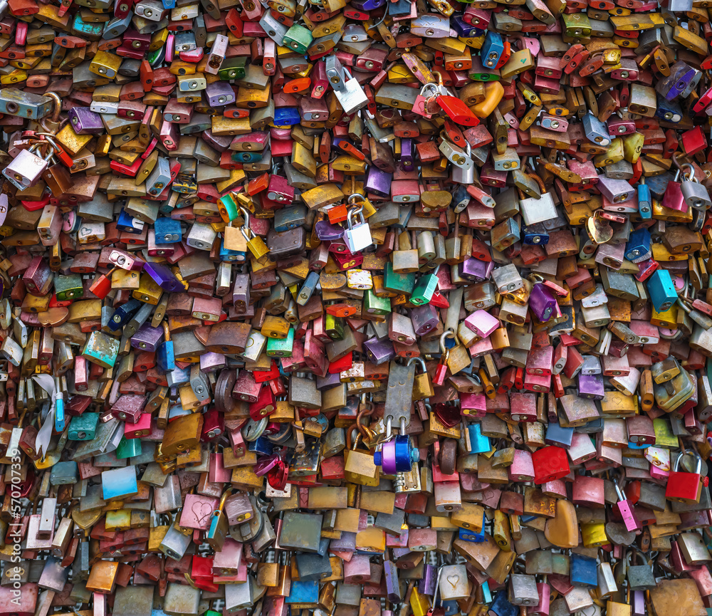Love locks at Hohenzollern Bridge - Cologne, Germany