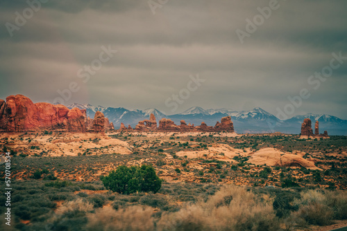 arches in front of mountains  © mitchell