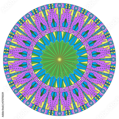 Anti-stress therapy patterns. Circular pattern in form of mandala for henna, mehndi, tattoo, andecoration. Decorative ornament in ethnic oriental style. Yoga logos. Colorful Mandalas for coloring book