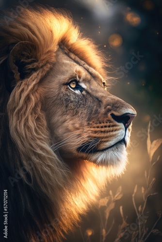 lion, animal, wild, head, leo, safari portrait