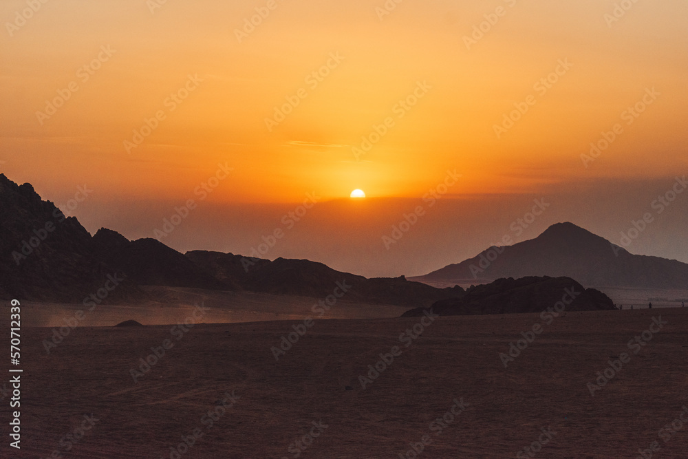 sunrise in the mountains of egypt