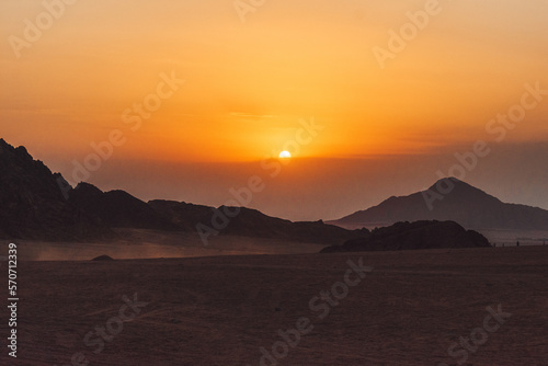 sunrise in the mountains of egypt