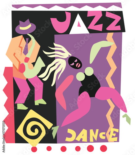 Jazz Dance illustrations Vector Caz Dans
