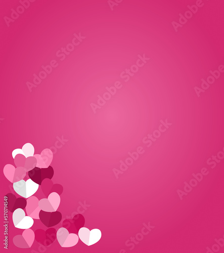 Pink background with hearts