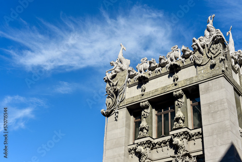 House with Chimaeras. Sculptures and decor photo