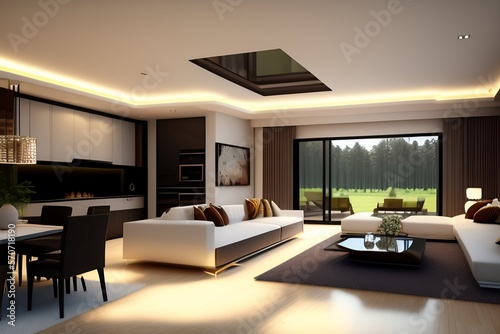 modern living room with fireplace NEW HD