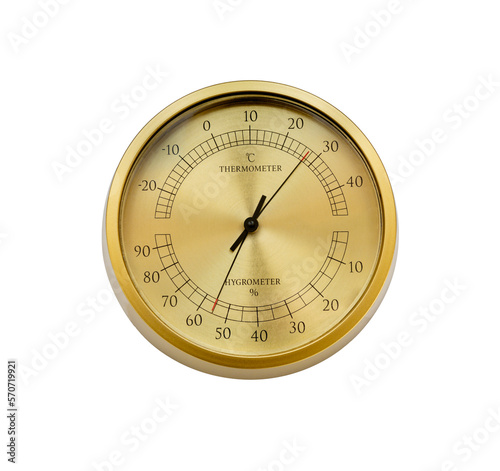 Thermometer ,Hygrometer  on a white,