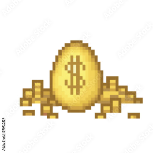 Valuable egg, pixel art object
