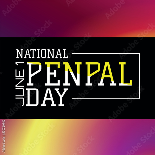 National Penpal Day. Geometric design suitable for greeting card poster and banner