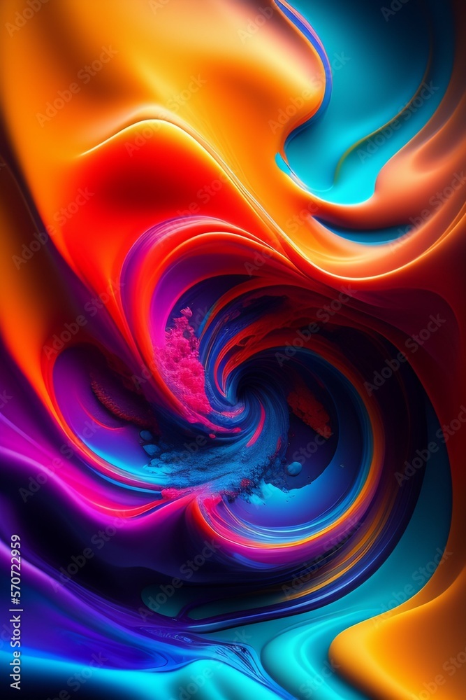 Fototapeta premium Colorful wrinkle oil paint splash wallpaper background