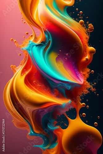 Colorful wrinkle oil paint splash wallpaper background