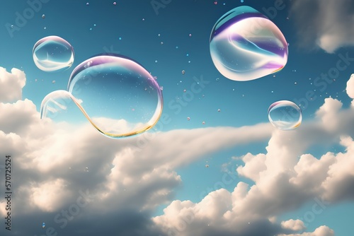 bubbles in the sky - Generate AI