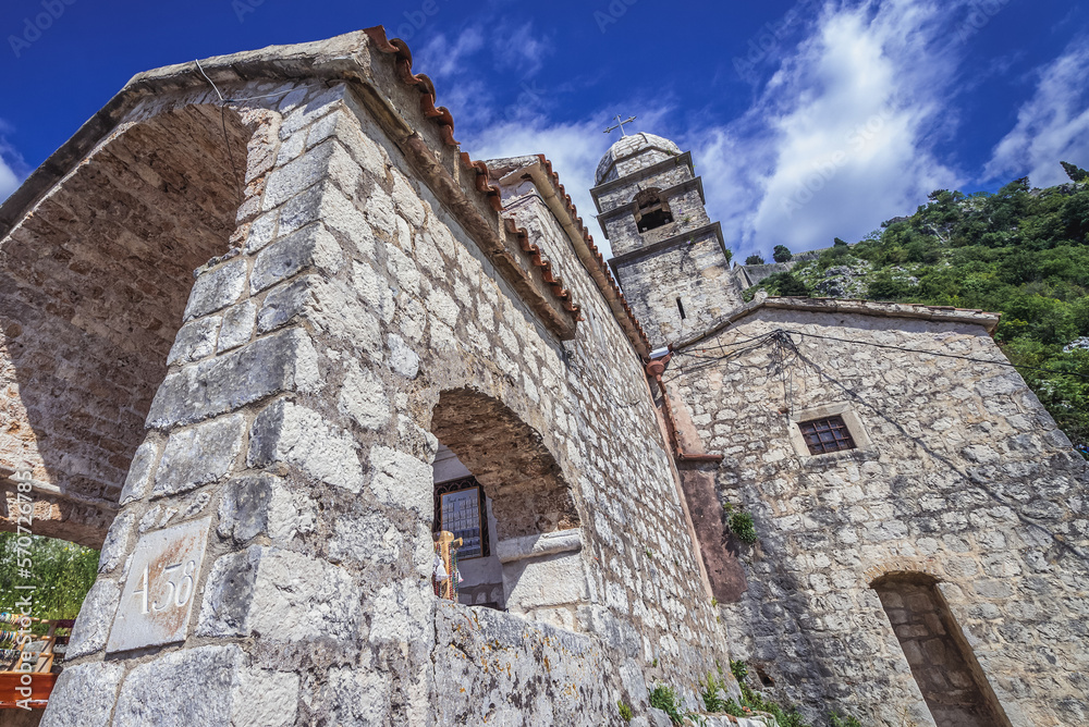Church of Our Lady of Remedy on St John mountain in Kotor, Montenegro