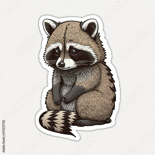 Cute Racoon Sticker