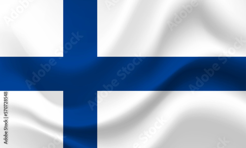 Finland flag vector. Flag of Finland. Finnish background, banner. Symbol, icon