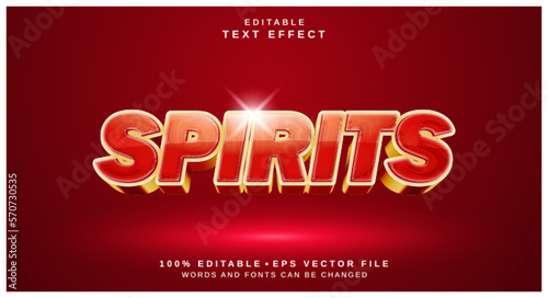 Editable text style effect - Spirits text style theme.
