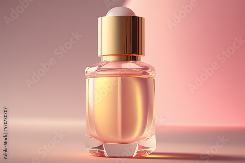 cosmetic products. Bank for cream, perfume. illustrations Generative AI